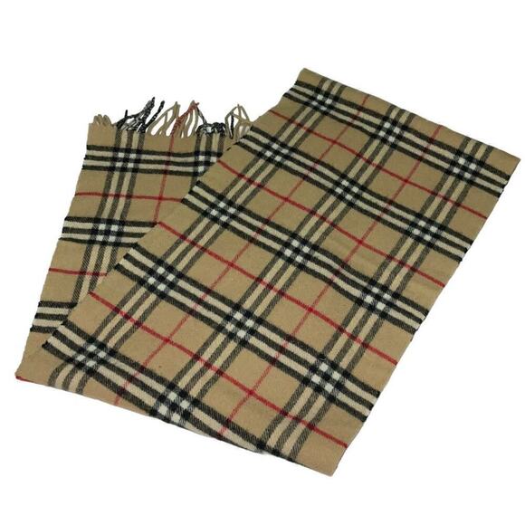 Vintage Burberrys of London Large 100% Lambswool Scarf Made in England - Picture 10 of 14